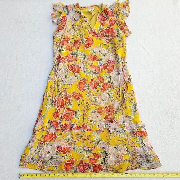 Anthropologie Dolan Silk Floral Yellow Ellory Sundress Size M - Picture 5 of 16